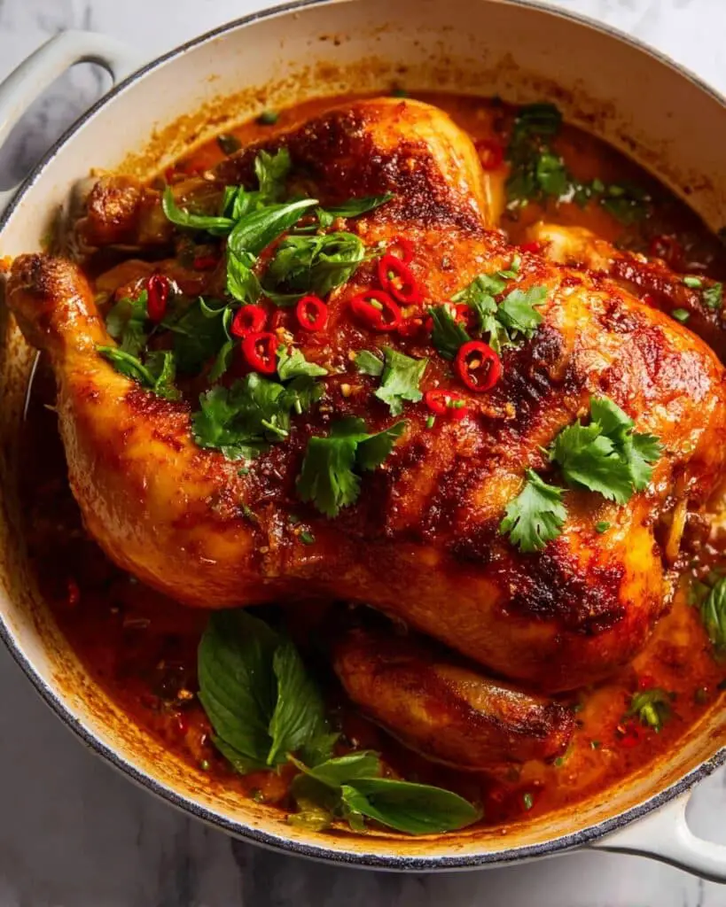 Thai Red Curry Pot Roast Chicken Recipe