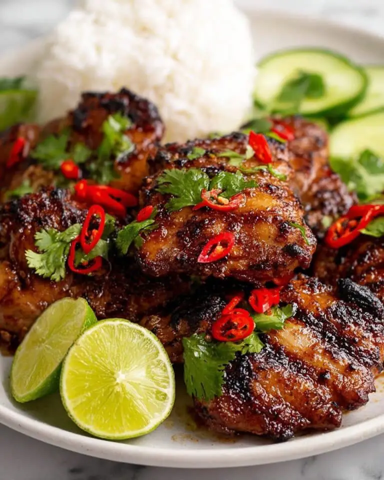 Thai Grilled Chicken (Gai Yang) with Fragrant Marinade and Coconut Rice Recipe