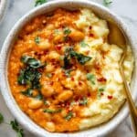 Creamy Saucy Butter Beans with Polenta Recipe