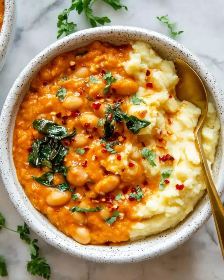 Creamy Saucy Butter Beans with Polenta Recipe