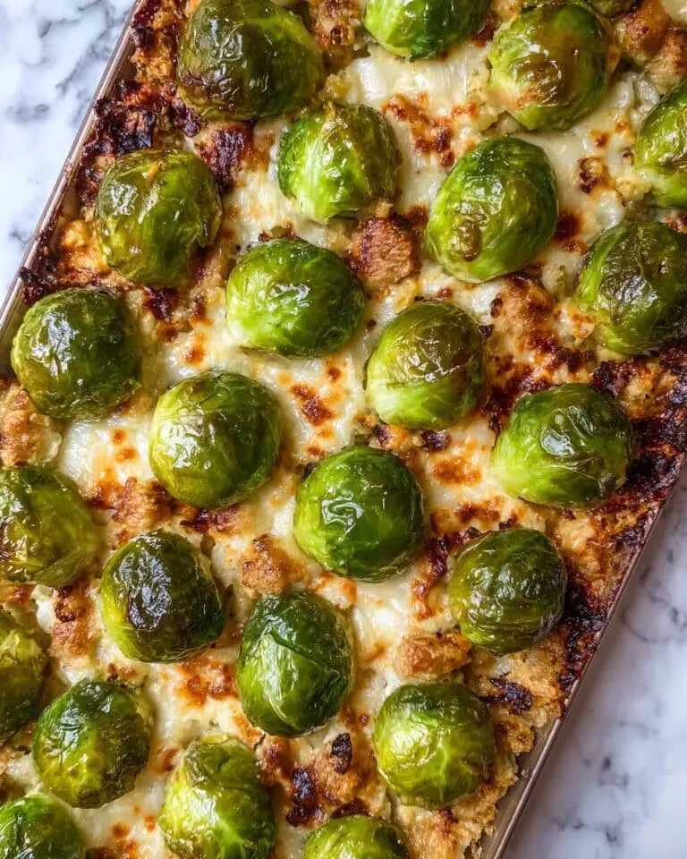 Baked Brussels Sprouts with Feta and Balsamic Glaze Recipe