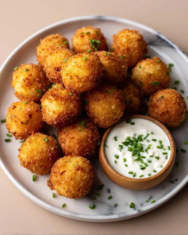 Cheesy Fried Mashed Potato Balls Recipe