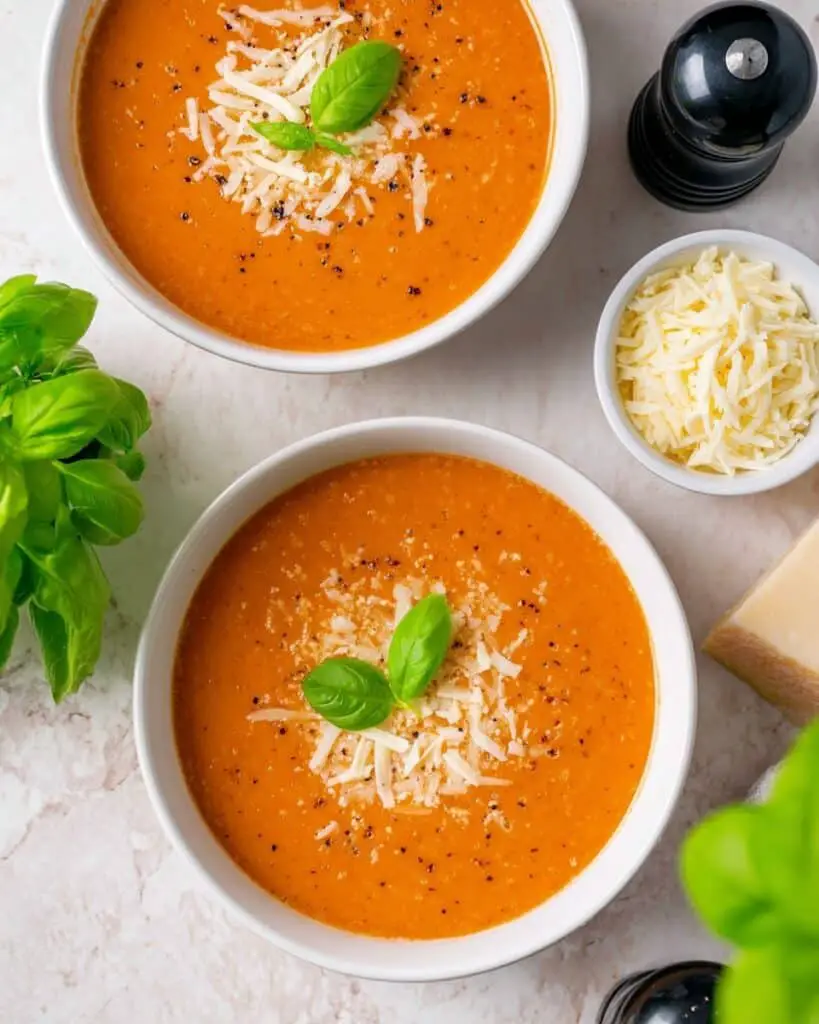 High Protein Tomato Soup with Cottage Cheese Recipe