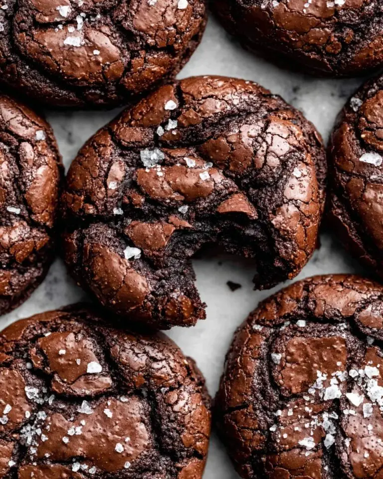 Chewy Chocolate Brownie Cookies with Crinkly Tops and Sea Salt Recipe
