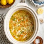 Slow Cooker Lemon Chicken and Rice Soup Recipe
