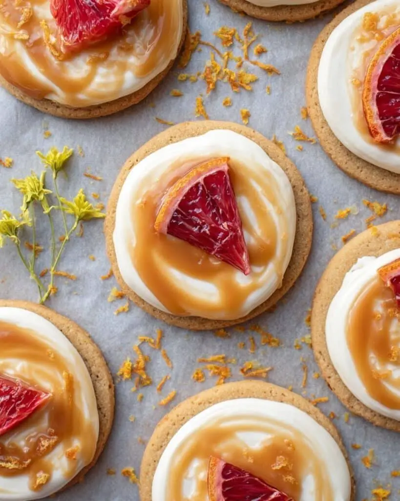 Blood Orange Cookies with Cream Cheese Frosting