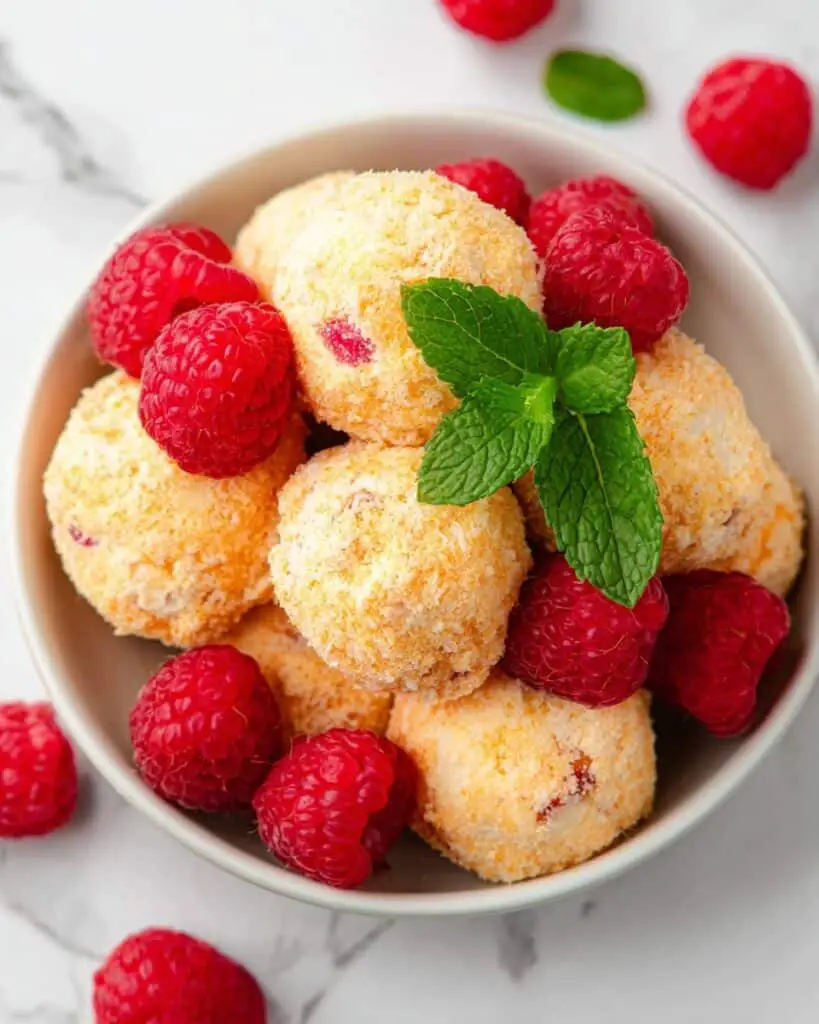 Raspberry No Bake Cheesecake Bites Recipe