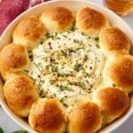 White Pizza Dip with Cheesy Dipping Rolls Recipe