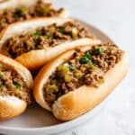 Cheesy Ground Beef Sandwiches with Cream of Mushroom Sauce Recipe