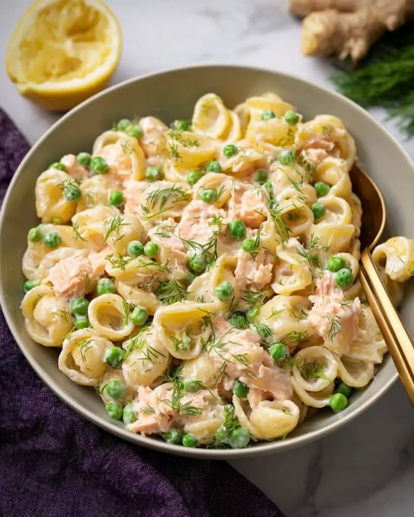 Creamy Hot Smoked Salmon Pasta with Lemon and Dill Recipe