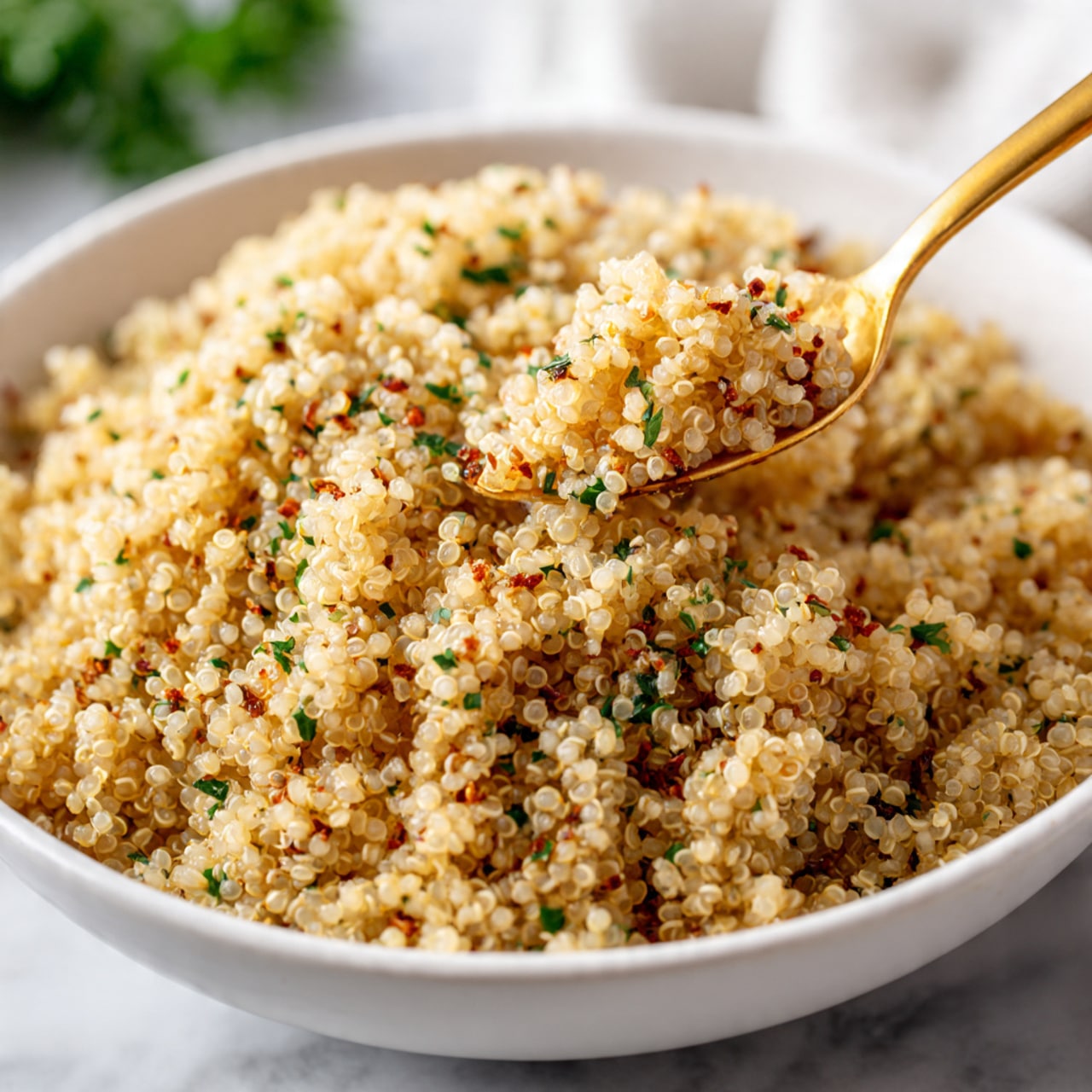 5-Ingredient Garlic Butter Quinoa Recipe