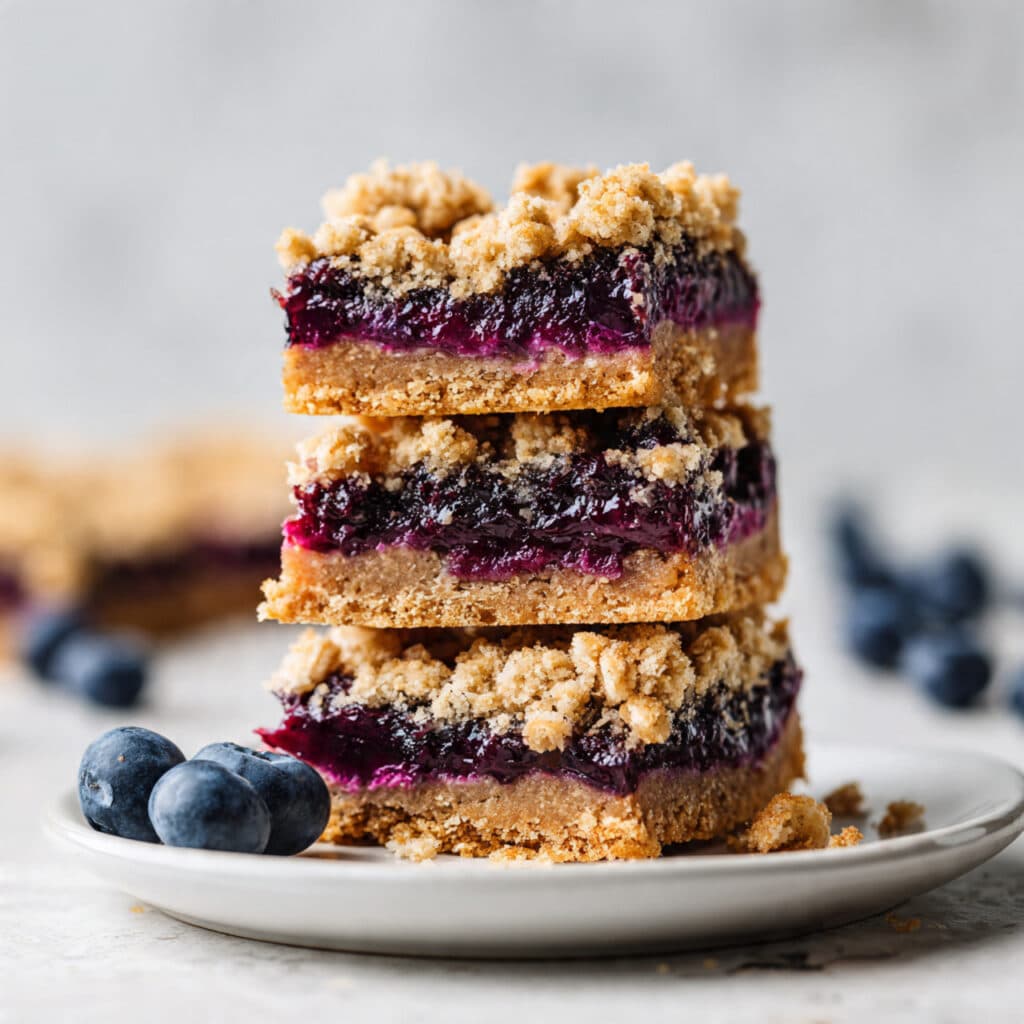 Blueberry Pie Bars with Oatmeal Crumble (Vegan & Gluten-Free) Recipe