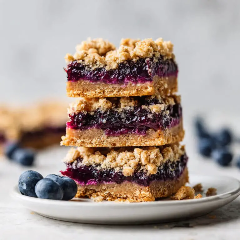 Blueberry Pie Bars with Oatmeal Crumble (Vegan & Gluten-Free) Recipe