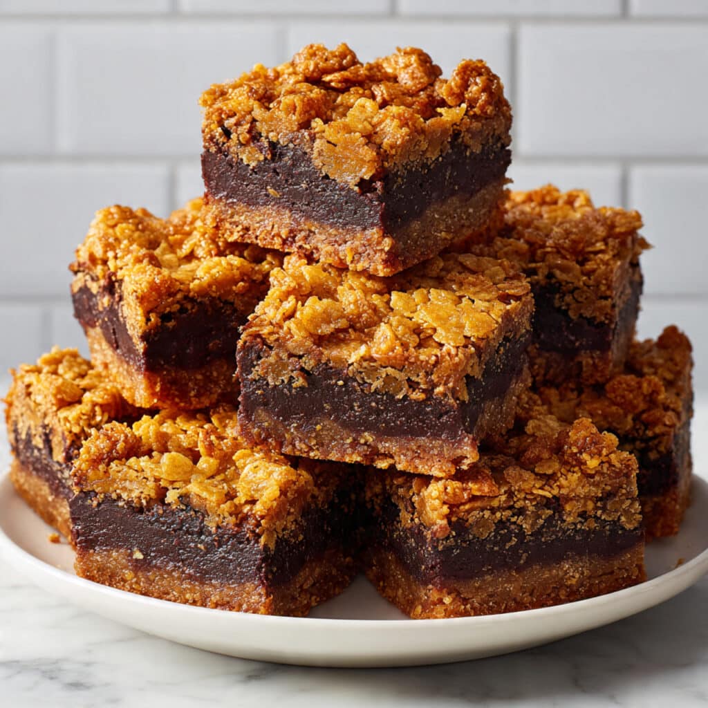 Chewy Caramel Crunch Brownies Recipe