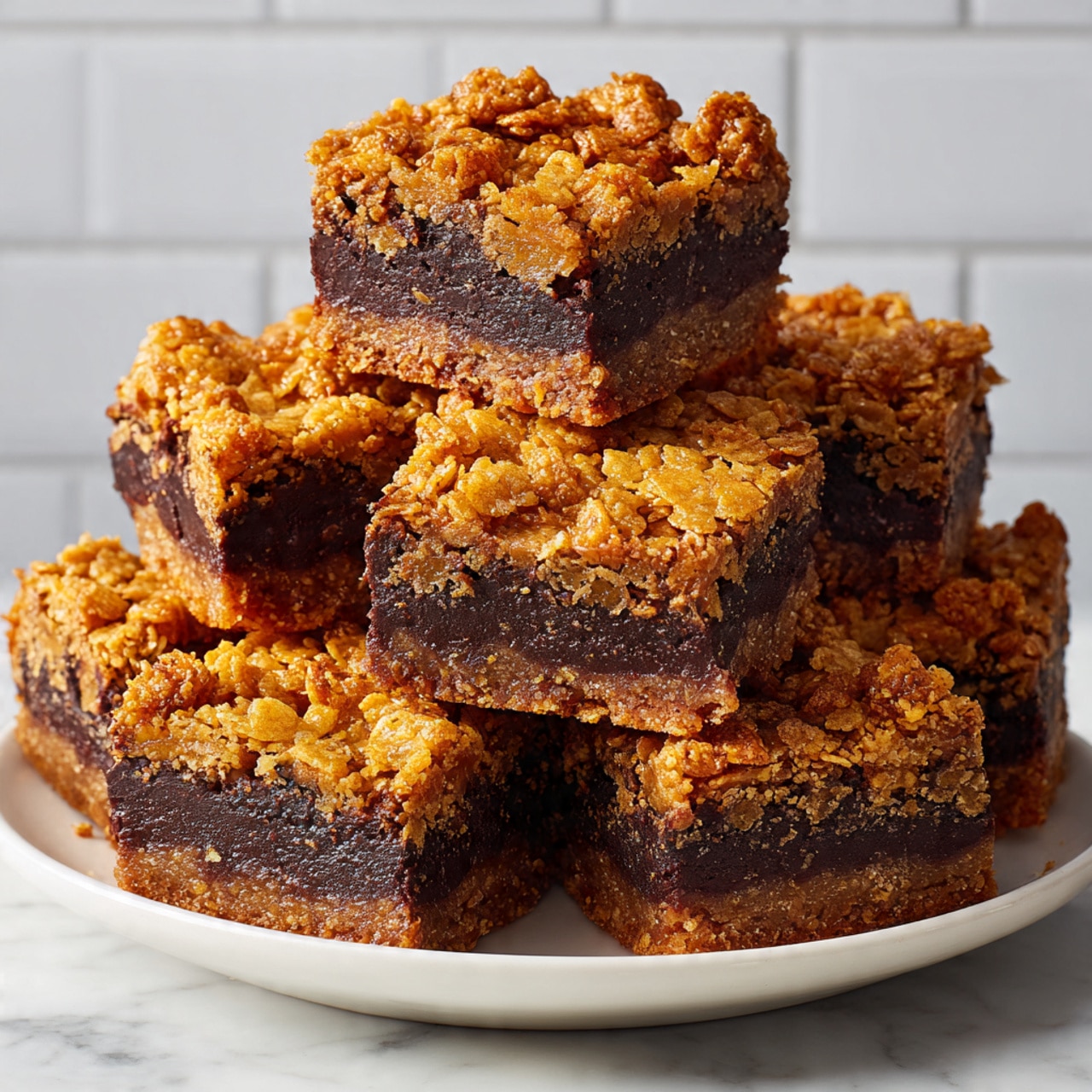 Chewy Caramel Crunch Brownies Recipe