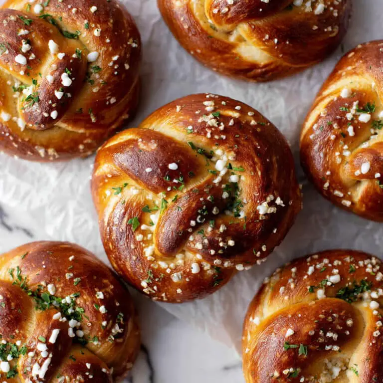 Mozzarella Stuffed Rosemary and Parmesan Soft Pretzels Recipe