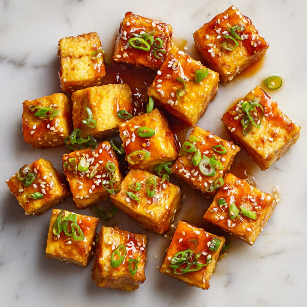 Crispy Sesame Tofu with Sticky Spicy Sauce Recipe