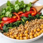 One Skillet Toasted Garlic and Chickpea Orzo Recipe