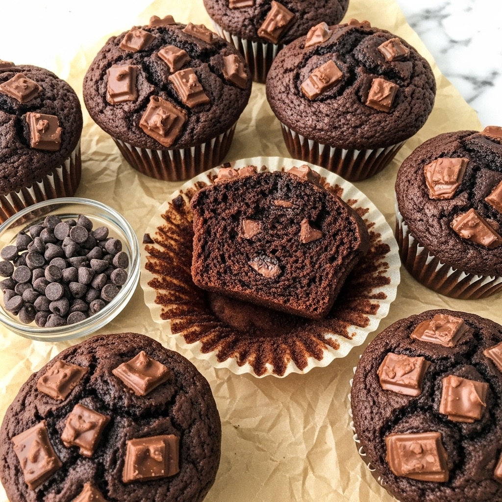 Vegan Double Chocolate Protein Muffins Recipe