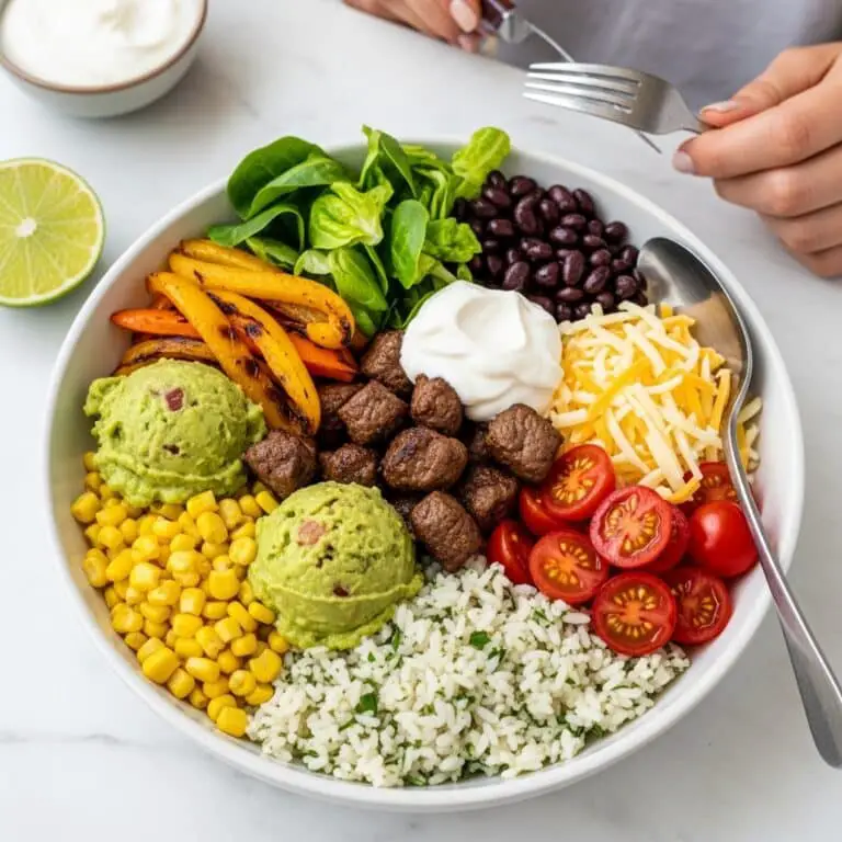 Chipotle Steak Rice Bowls with Fresh Toppings Recipe