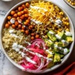 BBQ Ranch Chickpea Quinoa Bowls Recipe