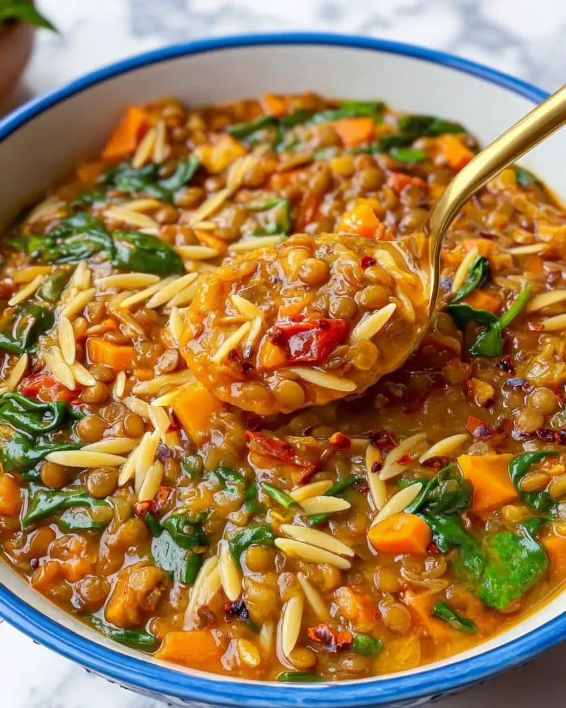 Mediterranean Lentil and Orzo One-Pot Dinner Recipe