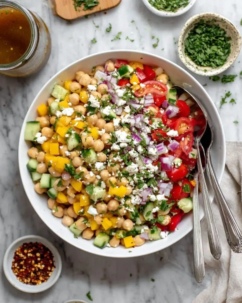 Mediterranean Dense Bean Salad Recipe