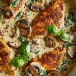 Creamy Mushroom Chicken with Sun-Dried Tomatoes and Olives Recipe