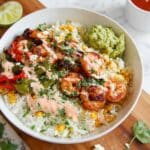 Shrimp Fajita Bowls with Chipotle Sauce Recipe