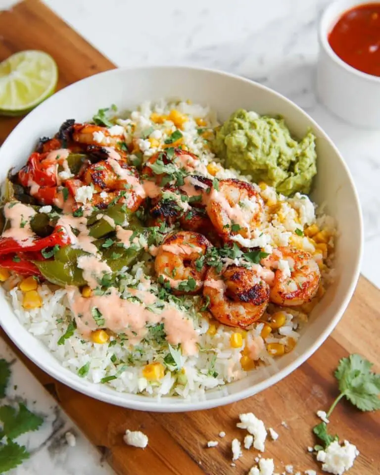 Shrimp Fajita Bowls with Chipotle Sauce Recipe