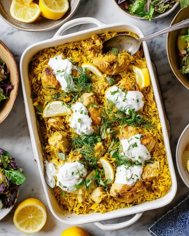 Dump-and-Bake Chicken Tzatziki and Rice Recipe