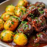 Slow Cooker Garlic Butter Beef with Potatoes Recipe