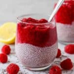 Raspberry Lemon Chia Pudding with Fresh Raspberry Compote Recipe
