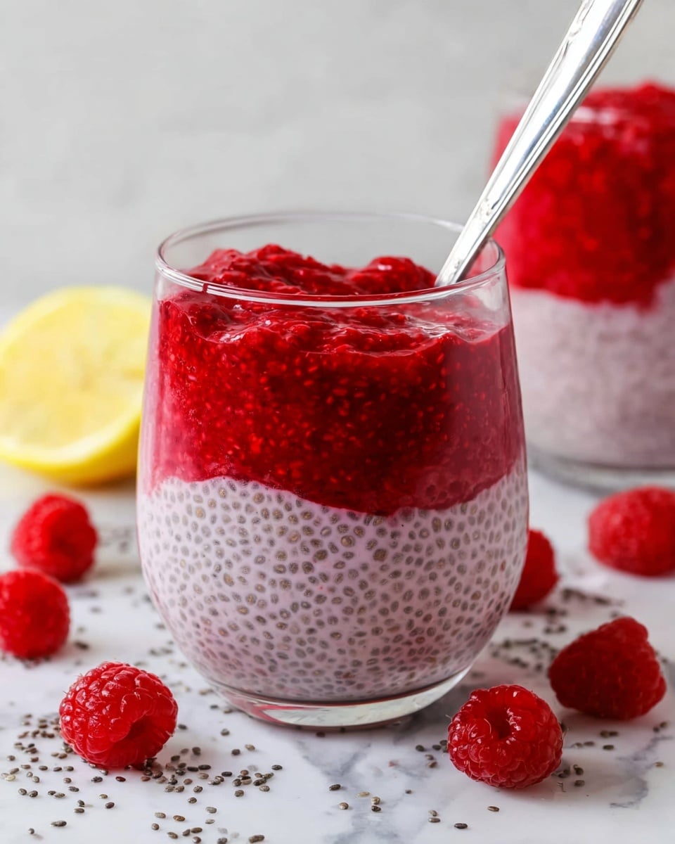 Raspberry Lemon Chia Pudding with Fresh Raspberry Compote Recipe