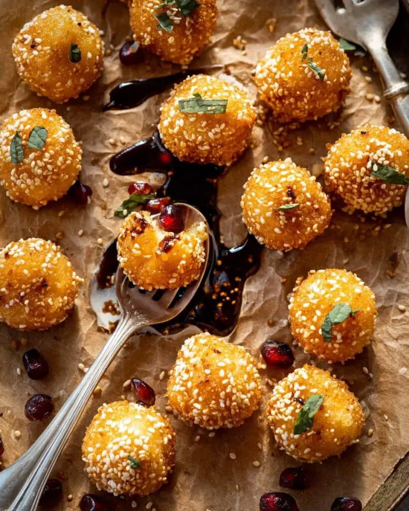 Fried Goat Cheese Balls with Spicy Sage Honey Recipe