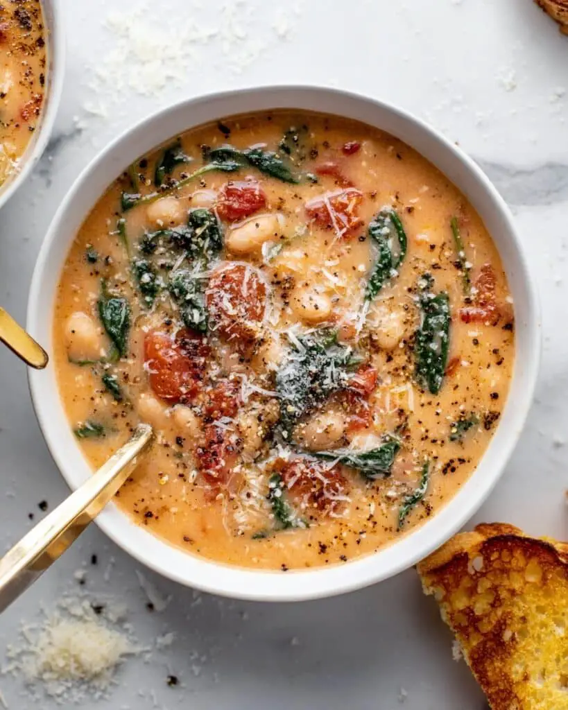 Fire Roasted Parmesan & White Bean Soup Recipe