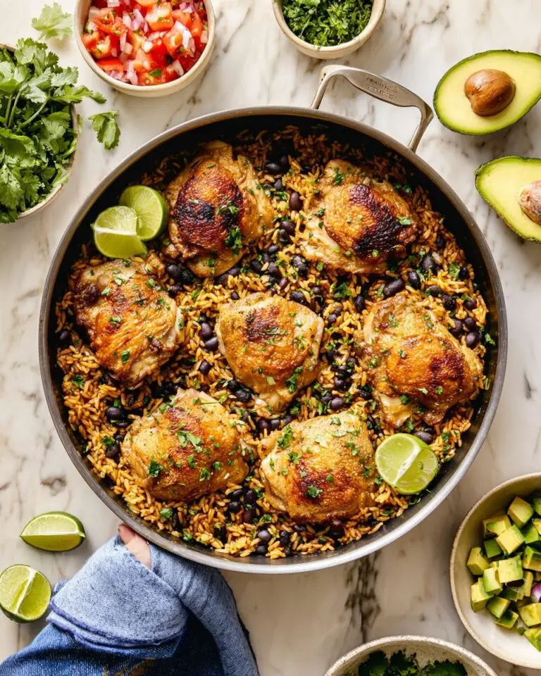 One Pan Cilantro Lime Chicken and Rice Recipe
