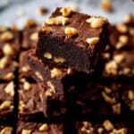 Fudgy Frosted Brownies with Walnuts Recipe