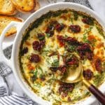 Easy Cheesy Baked Pesto and Sun-Dried Tomato Dip Recipe