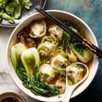 25 Minute Wonton Soup with Sesame Chili Oil Recipe