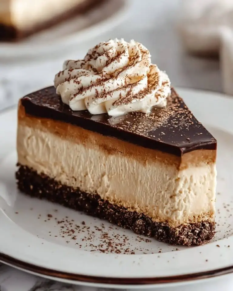 Coffee Cheesecake with Chocolate Espresso Ganache and Coffee Whipped Cream Recipe