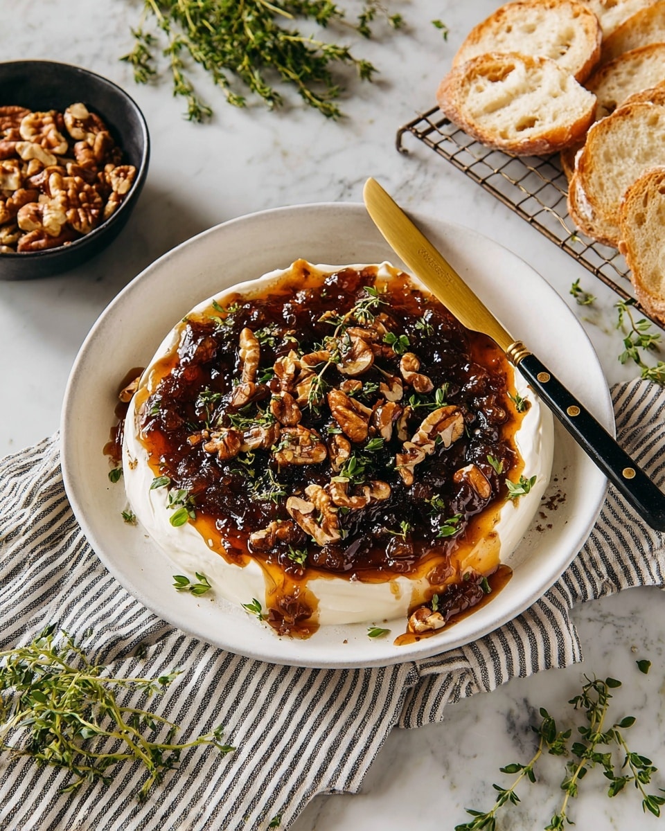 Easy Goat Cheese Appetizer with Fig Jam & Pecans Recipe