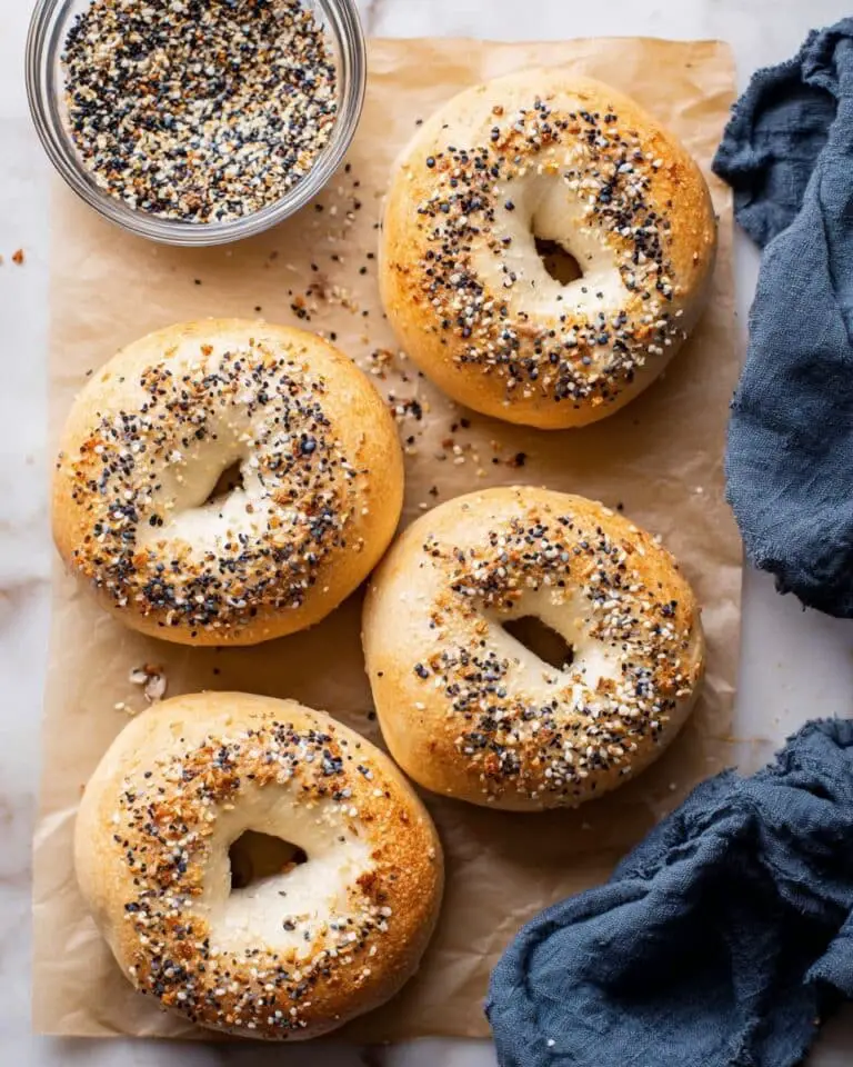 Greek Yogurt Bagels with Everything Seasoning Recipe