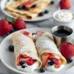 Egg White Crepes with Fresh Berries and Truwhip Recipe