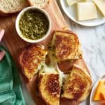 Pesto Butter Grilled Cheese Sandwiches Recipe