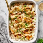 One-Pan Viral Dumpling Bake with Rice Recipe