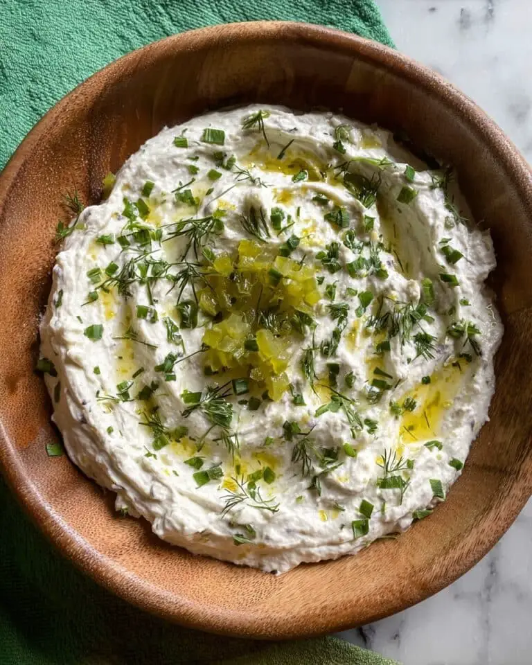 Whipped Cottage Cheese Pickle Dip Recipe