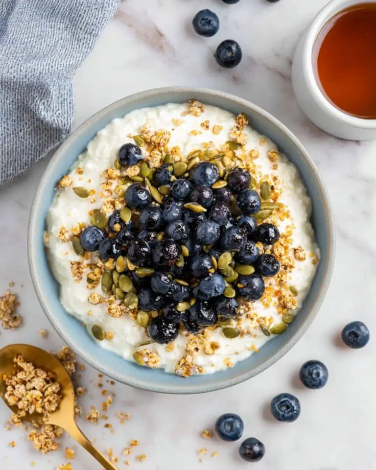 Blueberry & Muesli Cottage Cheese Bowl Recipe