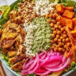 Chicken and Sweet Potato Shawarma Bowls with Feta, Pistachios, and Green Goddess Tahini Recipe