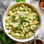 Cottage Cheese Creamy Pesto Pasta Recipe
